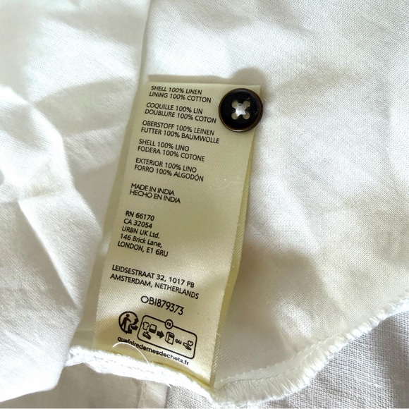 Anthropologie Ivory V-Neck Corset Midi Shirt Dress Size Small - Picture 13 of 14